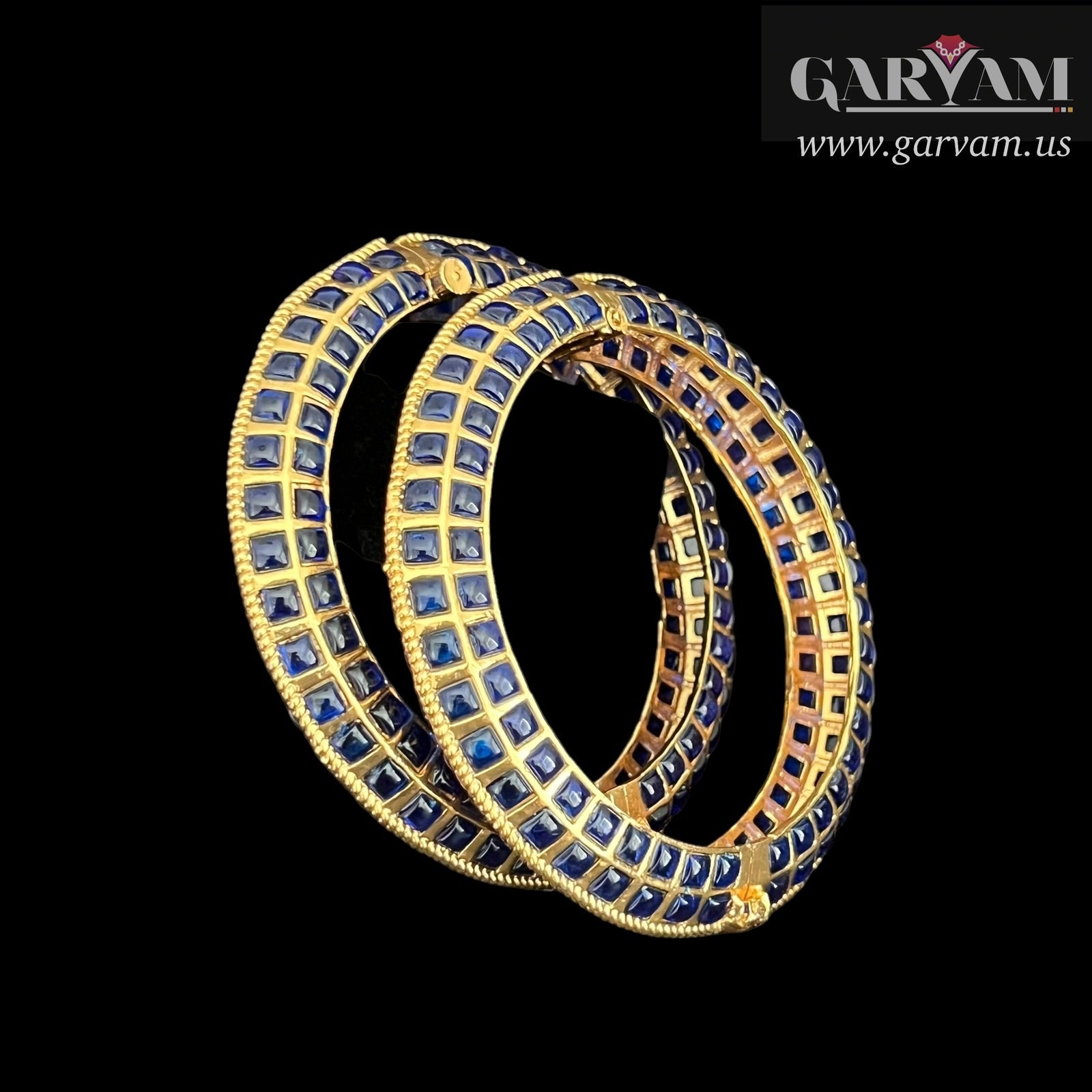 Miraya Kemp Bangles - Blue